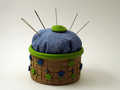 Green and Blue Pincushion