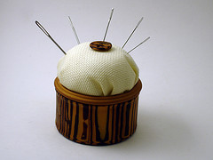 Faux Wood Pincushion