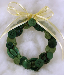 Large Polymer Clay Button Wreath