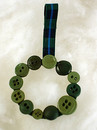 Mini Polymer Clay Button Wreath