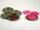Recycled Card Bottlecap Ornaments / Jewelry