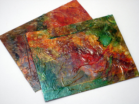 Alcohol Ink Postcards