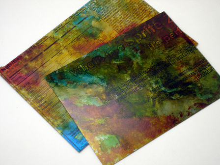 Matte Alcohol Ink Postcards