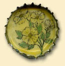 Yellow Flowers Bottle Cap